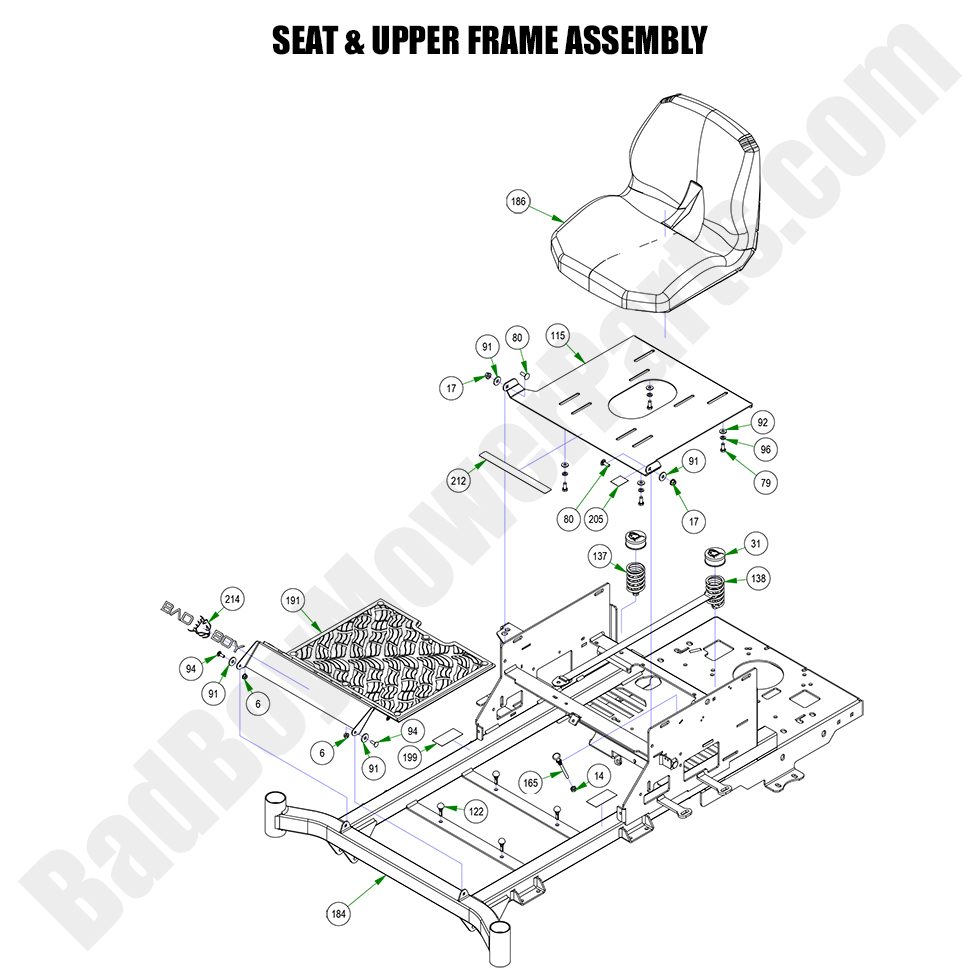 2023 MZ Rambler Seat & Upper Frame Assembly